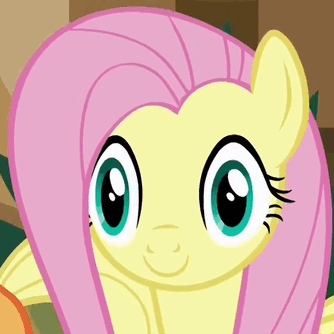 Size: 334x334 | Tagged: safe, screencap, character:applejack, character:fluttershy, species:pony, episode:viva las pegasus, g4, my little pony: friendship is magic, dead stare, faec, las pegasus stare, reaction image, smiling, thousand yard stare