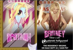 Size: 689x473 | Tagged: safe, screencap, character:gladmane, species:pony, episode:viva las pegasus, g4, my little pony: friendship is magic, britneigh spears, britney spears, poster