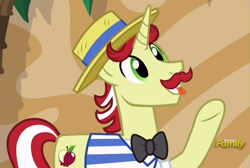 Size: 691x465 | Tagged: safe, screencap, character:flam, species:pony, episode:viva las pegasus, g4, my little pony: friendship is magic, cute, discovery family logo, flamabetes, silly, silly pony, solo, tongue out