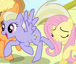 Size: 892x745 | Tagged: safe, screencap, character:applejack, character:fluttershy, character:sweet buzz, species:pony, episode:viva las pegasus, g4, my little pony: friendship is magic, las pegasus resident