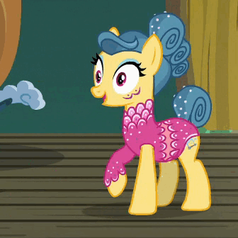 Size: 336x336 | Tagged: safe, screencap, character:trapeze star, species:pony, episode:viva las pegasus, g4, my little pony: friendship is magic, animated, background pony, blinking, cute, gif, grin, happy, smiling