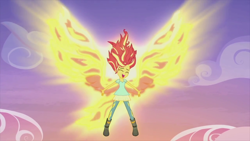 Size: 1024x576 | Tagged: safe, screencap, character:sunset shimmer, episode:my past is not today, g4, my little pony:equestria girls, solo, sunset phoenix