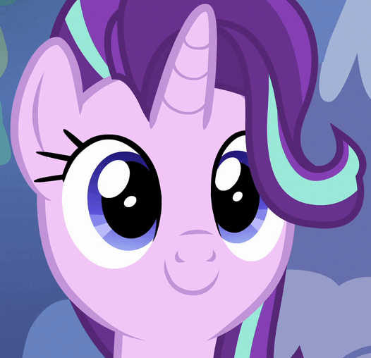 Size: 526x508 | Tagged: safe, screencap, character:starlight glimmer, species:pony, species:unicorn, episode:every little thing she does, g4, my little pony: friendship is magic, animated, blinking, c:, cute, female, gif, glimmerbetes, happy, mare, smiling, solo