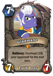 Size: 400x573 | Tagged: safe, screencap, character:gladmane, species:pony, episode:viva las pegasus, g4, my little pony: friendship is magic, card, hearthstone, meta, solo, warcraft