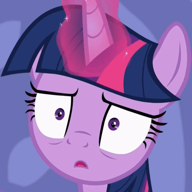 Size: 383x383 | Tagged: safe, screencap, character:twilight sparkle, character:twilight sparkle (alicorn), species:alicorn, species:pony, episode:p.p.o.v. (pony point of view), g4, my little pony: friendship is magic, faec, reaction image, solo, thousand yard stare, wide eyes