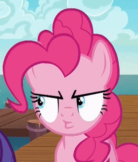 Size: 279x327 | Tagged: safe, screencap, character:pinkie pie, character:rarity, species:earth pony, species:pony, episode:p.p.o.v. (pony point of view), g4, my little pony: friendship is magic, angry, cropped, female, mare, reaction image, solo, solo focus