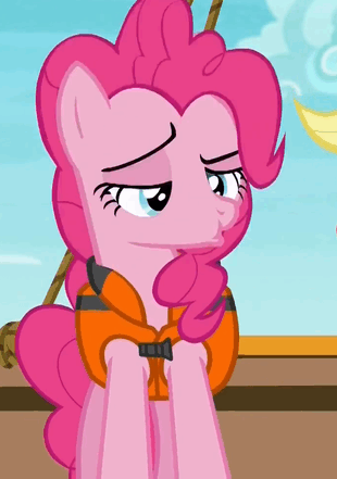 Size: 310x441 | Tagged: safe, screencap, character:pinkie pie, species:pony, episode:p.p.o.v. (pony point of view), g4, my little pony: friendship is magic, animated, gif, solo