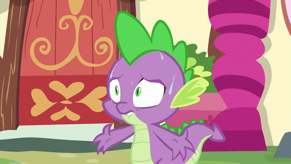 Size: 960x540 | Tagged: safe, screencap, character:spike, character:twilight sparkle, character:twilight sparkle (alicorn), species:alicorn, species:pony, episode:p.p.o.v. (pony point of view), g4, my little pony: friendship is magic, adorkable, animated, cute, door, dork, excited, flower, gif, levitation, looking at each other, magic, prancing, sweat, telekinesis, trotting, trotting in place, twiabetes, window