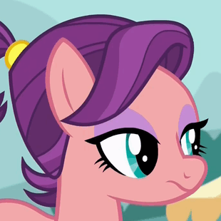 Size: 310x310 | Tagged: safe, screencap, character:filthy rich, character:spoiled rich, species:pony, episode:where the apple lies, g4, my little pony: friendship is magic, animated, cute, emotional spectrum, eyeroll, gif, smiling, spoiled cute, spoiled milk, when she smiles