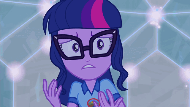 Size: 640x360 | Tagged: safe, screencap, character:sunset shimmer, character:twilight sparkle, character:twilight sparkle (scitwi), species:eqg human, equestria girls:legend of everfree, g4, my little pony:equestria girls, animated, gif, ponied up