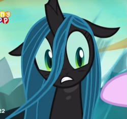 Size: 579x543 | Tagged: safe, screencap, character:queen chrysalis, species:changeling, episode:to where and back again, g4, my little pony: friendship is magic, changeling queen, cropped, cute, cutealis, female, hesitant, solo focus