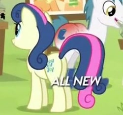 Size: 278x259 | Tagged: safe, screencap, character:bon bon, character:sweetie drops, species:pony, episode:leap of faith, g4, my little pony: friendship is magic, all new, cropped, female, mare, open mouth, plot, smiling, solo focus, text