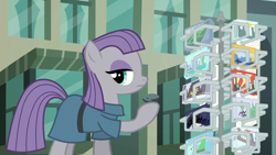 Size: 1920x1080 | Tagged: safe, screencap, character:boulder, character:maud pie, species:pony, episode:the gift of the maud pie, g4, my little pony: friendship is magic, lidded eyes, manehattan