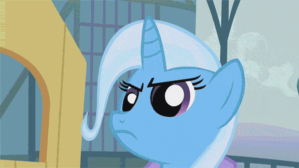 Size: 600x338 | Tagged: safe, screencap, character:rarity, character:spike, character:trixie, species:pony, species:unicorn, episode:boast busters, g4, my little pony: friendship is magic, animated, beehive hairdo, crying, female, floppy ears, gif, magic, mare, updo