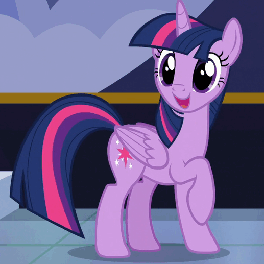 Size: 517x517 | Tagged: safe, screencap, character:twilight sparkle, character:twilight sparkle (alicorn), species:alicorn, species:pony, episode:to where and back again, g4, my little pony: friendship is magic, animated, blinking, cute, gif, raised hoof, solo, twiabetes