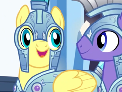 Size: 2048x1536 | Tagged: safe, screencap, species:pony, animation error, armor, beautiful, classy, crystal guard, crystal guard armor, derp, eye, eyes, fabulous, great moments in animation, i have no idea what i'm doing