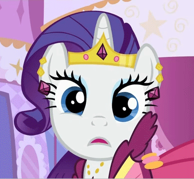 Size: 391x361 | Tagged: safe, screencap, character:rarity, species:pony, species:unicorn, episode:suited for success, g4, my little pony: friendship is magic, animated, clothing, dress, female, gala dress, gif, jewelry, mare, solo, tiara, twitch