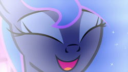 Size: 1920x1080 | Tagged: safe, screencap, character:princess luna, species:alicorn, species:pony, episode:do princesses dream of magic sheep?, close-up, cute, eyes closed, female, happy, lunabetes, mare, mun, open mouth, smiling, solo