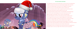 Size: 2108x790 | Tagged: safe, screencap, character:rainbow dash, species:pony, episode:the cutie re-mark, alternate timeline, apocalypse dash, bane, baneposting, christmas, crystal war timeline, fighter pilot, image macro, meme, solo, text