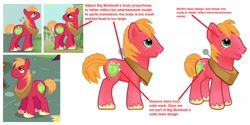Size: 1423x709 | Tagged: safe, gameloft, official, screencap, character:big mcintosh, species:earth pony, species:pony, episode:applebuck season, episode:hearts and hooves day, g4, my little pony: friendship is magic, behind the scenes, cropped, male, solo, stallion