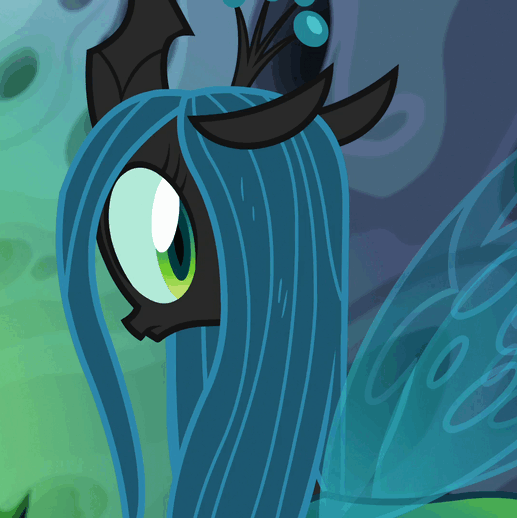 Size: 517x518 | Tagged: safe, screencap, character:queen chrysalis, species:changeling, episode:to where and back again, g4, my little pony: friendship is magic, animated, changeling queen, female, gif, open mouth, solo
