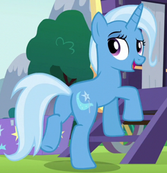 Size: 474x492 | Tagged: safe, screencap, character:trixie, species:pony, episode:no second prances, g4, my little pony: friendship is magic, cropped, female, mare, plot, raised eyebrow, solo, stupid sexy trixie