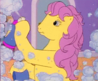 Size: 341x282 | Tagged: safe, screencap, character:bon bon (g1), episode:too sick to notice, g1, my little pony tales, animated