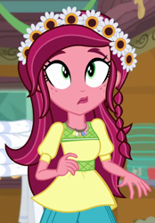 Size: 500x720 | Tagged: safe, screencap, character:gloriosa daisy, equestria girls:legend of everfree, g4, my little pony:equestria girls, cropped, magical geodes, solo