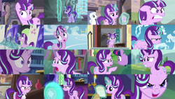 Size: 5120x2880 | Tagged: safe, screencap, character:snowfall frost, character:starlight glimmer, character:twilight sparkle, character:twilight sparkle (alicorn), species:alicorn, species:pony, episode:a hearth's warming tail, episode:every little thing she does, episode:no second prances, episode:the crystalling, episode:the cutie map, episode:the cutie re-mark, episode:to where and back again, g4, my little pony: friendship is magic, absurd resolution, angry, collage, crying, cute, eye contact, faec, floppy ears, frown, glare, glasses, grin, gritted teeth, jar, levitation, looking at each other, magic, open mouth, pointing, rage, raised hoof, reading, s5 starlight, sad, shield, smiling, smirk, squee, telekinesis, wide eyes