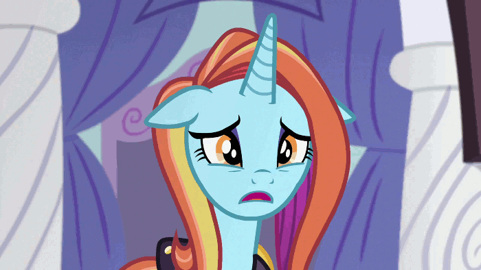 Size: 700x394 | Tagged: safe, screencap, character:sassy saddles, species:pony, episode:canterlot boutique, g4, my little pony: friendship is magic, animated, floppy ears, gif, solo, worried