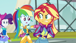 Size: 1920x1090 | Tagged: safe, screencap, character:rainbow dash, character:rarity, character:sunset shimmer, equestria girls:friendship games, g4, my little pony:equestria girls