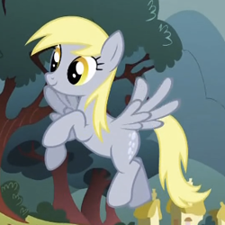 Size: 300x300 | Tagged: safe, screencap, character:derpy hooves, species:pegasus, species:pony, episode:look before you sleep, g4, my little pony: friendship is magic, cropped, smiling, solo, underp