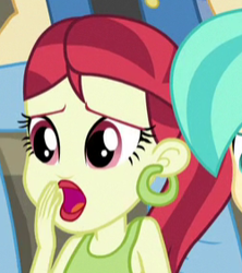 Size: 250x281 | Tagged: safe, screencap, equestria girls:friendship games, g4, my little pony:equestria girls, cropped, ear piercing, earring, jewelry, piercing, rose heart, solo, tennis match
