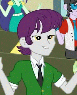 Size: 327x403 | Tagged: safe, screencap, character:blueberry cake, character:indigo wreath, character:ringo, equestria girls:friendship games, g4, my little pony:equestria girls, animated, background human, blueberry cake, chs rally song, clapping, gif, indigo wreath, ringo