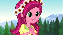 Size: 1100x618 | Tagged: safe, screencap, character:gloriosa daisy, equestria girls:legend of everfree, g4, my little pony:equestria girls, cute, daisybetes, magical geodes, solo
