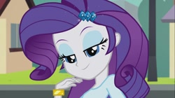 Size: 1100x618 | Tagged: safe, screencap, character:rarity, episode:player piano, g4, my little pony:equestria girls, lidded eyes, solo