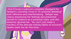 Size: 500x273 | Tagged: safe, screencap, character:princess cadance, character:twilight sparkle, ship:twidance, episode:a canterlot wedding, g4, my little pony: friendship is magic, female, lesbian, mating dance, meta, offensive ponies, shipping, text