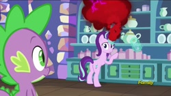 Size: 1920x1080 | Tagged: safe, screencap, character:spike, character:starlight glimmer, species:dragon, episode:all bottled up, g4, my little pony: friendship is magic, anger magic, magic