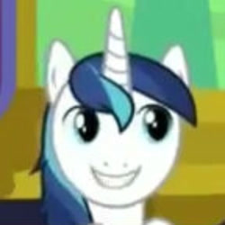 Size: 512x512 | Tagged: safe, screencap, character:shining armor, species:pony, species:unicorn, episode:celestial advice, g4, my little pony: friendship is magic, :d, cropped, grin, looking at you, needs more jpeg, smiling, twily face