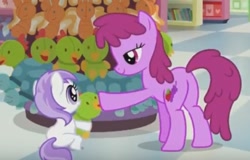 Size: 701x449 | Tagged: safe, screencap, character:berry punch, character:berryshine, species:pony, episode:a flurry of emotions, g4, my little pony: friendship is magic, shopping, store, titania, toy