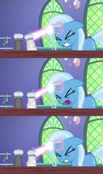 Size: 1280x2160 | Tagged: safe, screencap, character:trixie, species:pony, episode:all bottled up, g4, my little pony: friendship is magic, pepper shaker, salt shaker, screencap comic, solo