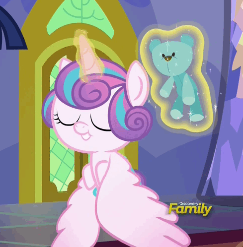 Size: 489x498 | Tagged: safe, screencap, character:princess flurry heart, species:alicorn, species:pony, episode:a flurry of emotions, g4, my little pony: friendship is magic, animated, cloth diaper, diaper, eyes closed, flapping, gif, nodding, safety pin, teddy bear, wings