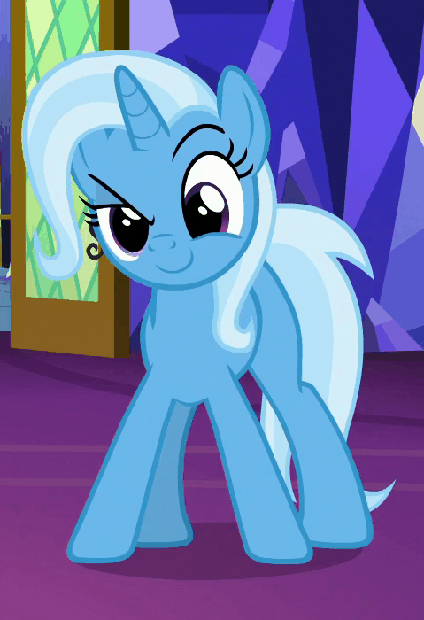 Size: 479x700 | Tagged: safe, screencap, character:trixie, species:pony, species:unicorn, episode:all bottled up, g4, my little pony: friendship is magic, animated, concentrating, cropped, cute, diatrixes, female, gif, mare, raised eyebrow, solo