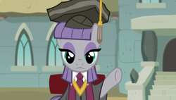 Size: 1920x1090 | Tagged: safe, screencap, character:maud pie, species:pony, episode:rock solid friendship, g4, my little pony: friendship is magic, clothing, graduation, graduation cap, hat, solo