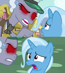 Size: 1280x1430 | Tagged: safe, screencap, character:trixie, species:pony, episode:all bottled up, g4, my little pony: friendship is magic, anger magic, clarity cut, magic, red eyes
