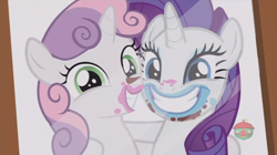 Size: 1236x692 | Tagged: safe, screencap, character:rarity, character:sweetie belle, species:pony, episode:forever filly, g4, my little pony: friendship is magic, sisters