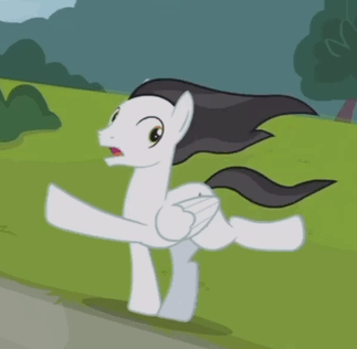 Size: 323x316 | Tagged: safe, screencap, character:starry eyes, species:pegasus, species:pony, episode:forever filly, g4, my little pony: friendship is magic, afro, animated, gif, male, solo, stallion
