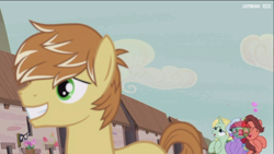 Size: 1366x768 | Tagged: safe, screencap, character:dear darling, character:feather bangs, character:fond feather, character:swoon song, species:pony, episode:hard to say anything, g4, my little pony: friendship is magic, bimbettes, our town