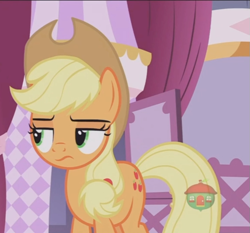 Size: 745x694 | Tagged: safe, screencap, character:applejack, species:pony, episode:honest apple, g4, my little pony: friendship is magic, applejack is not amused, cropped, solo, unamused