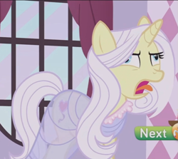 Size: 779x694 | Tagged: safe, screencap, character:lily lace, species:pony, episode:honest apple, g4, my little pony: friendship is magic, bleh, cropped, derp, faec, i can't even, majestic as fuck, see-through, solo, watermark